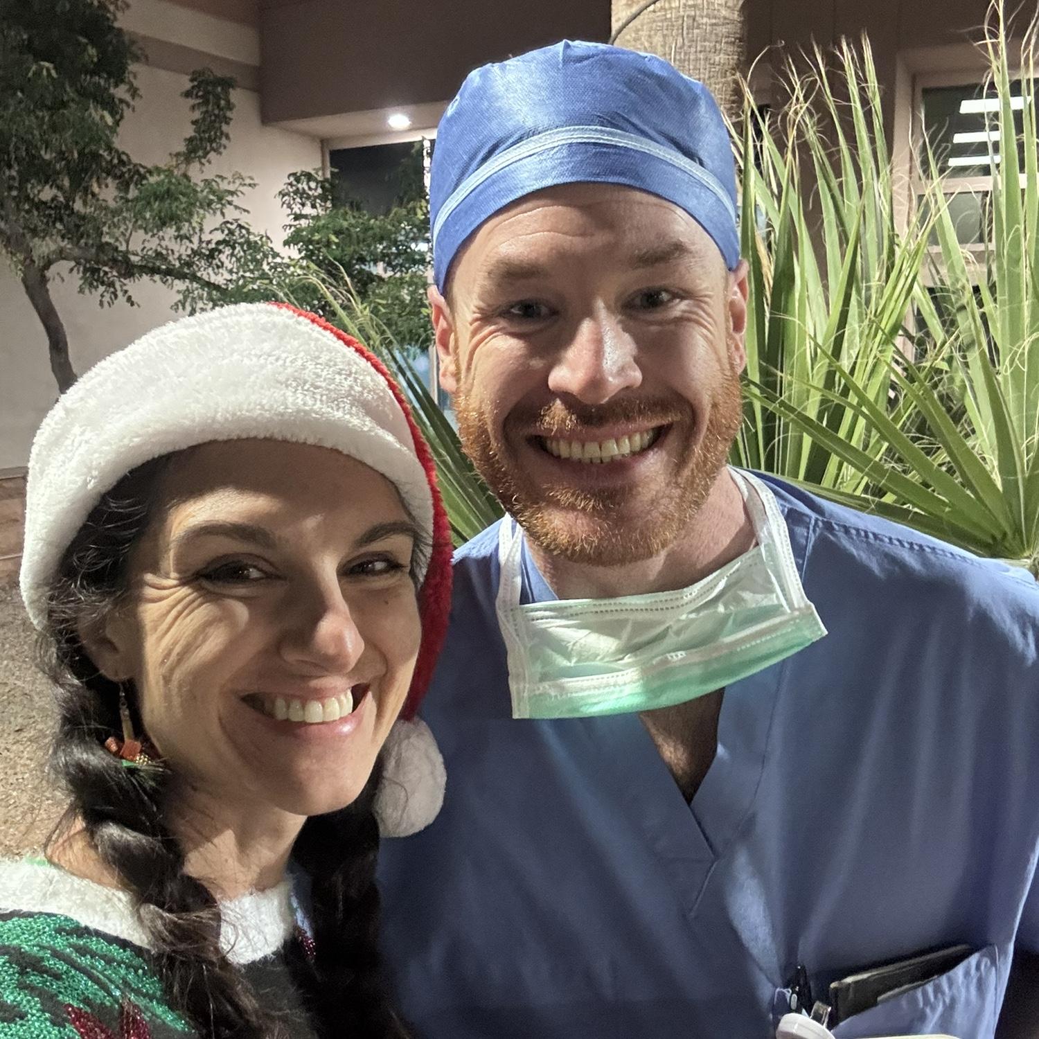 December 2025:
Bringing holiday meals (and cookies) to the hospital.
