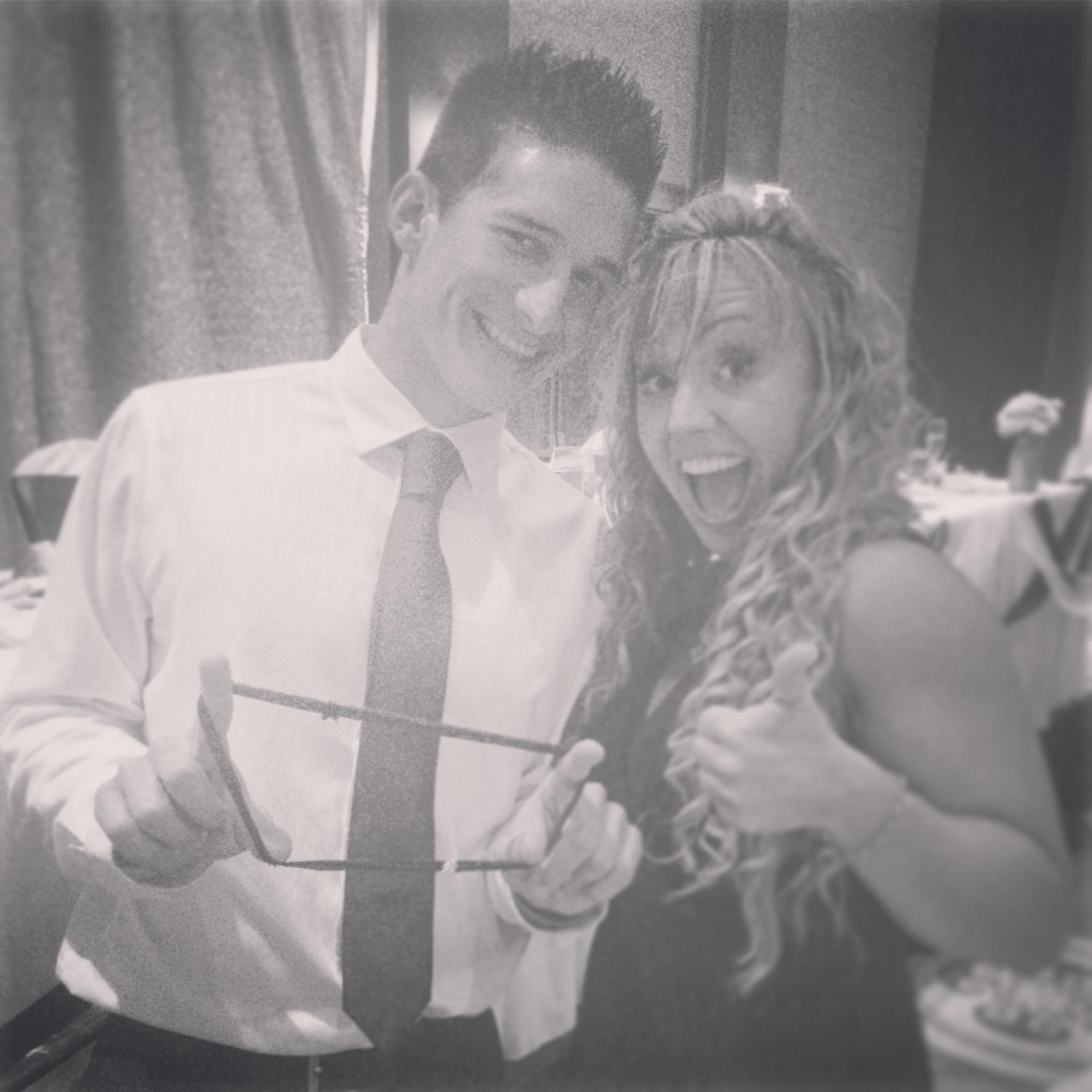 Brandon caught the garter belt at Ryan (Jenafer’s brother) and Kayla’s Wedding!
