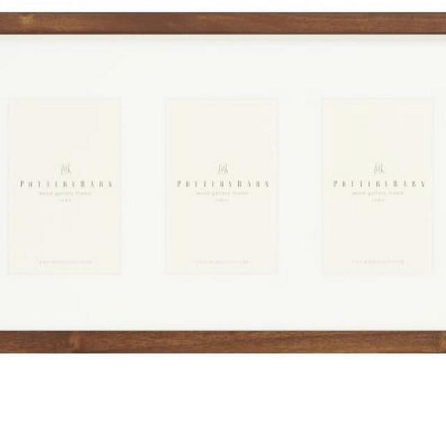 PB Wood Gallery Frame, 3-Openings Rustic Wood Wall Frame