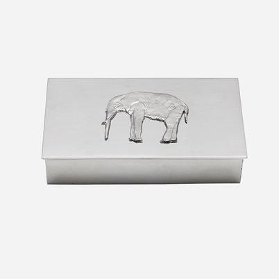 Figure Elephant Width 3 cm Height 3 cm, Pewter