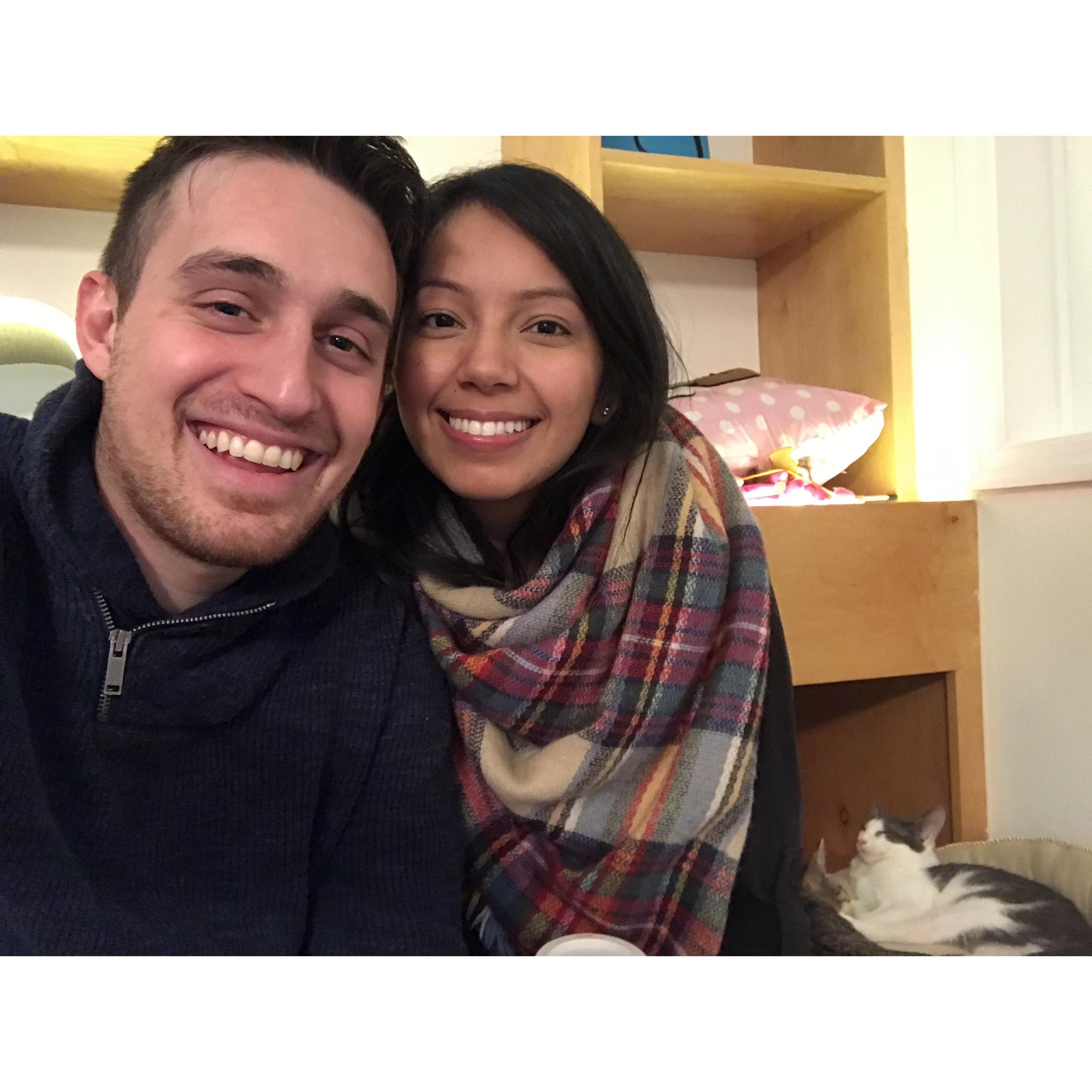 Surprise date planned by Kathy at the Meow Parlor.