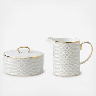 Gio Metallic Sugar & Creamer Set