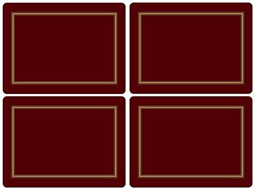 Pimpernel Classic Burgundy Placemats - Set of 4 (Large)