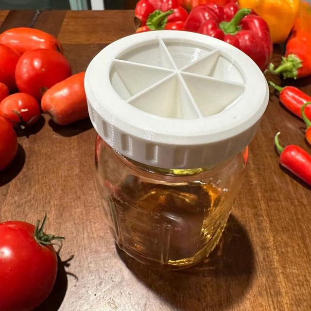 Fruit Fly Trap Jar Lid — 3D Printable Kitchen Gadget | No-Assembly Mason Jar Top for Fruit Fly Catching | Easy DIY Fruit Fly Catche