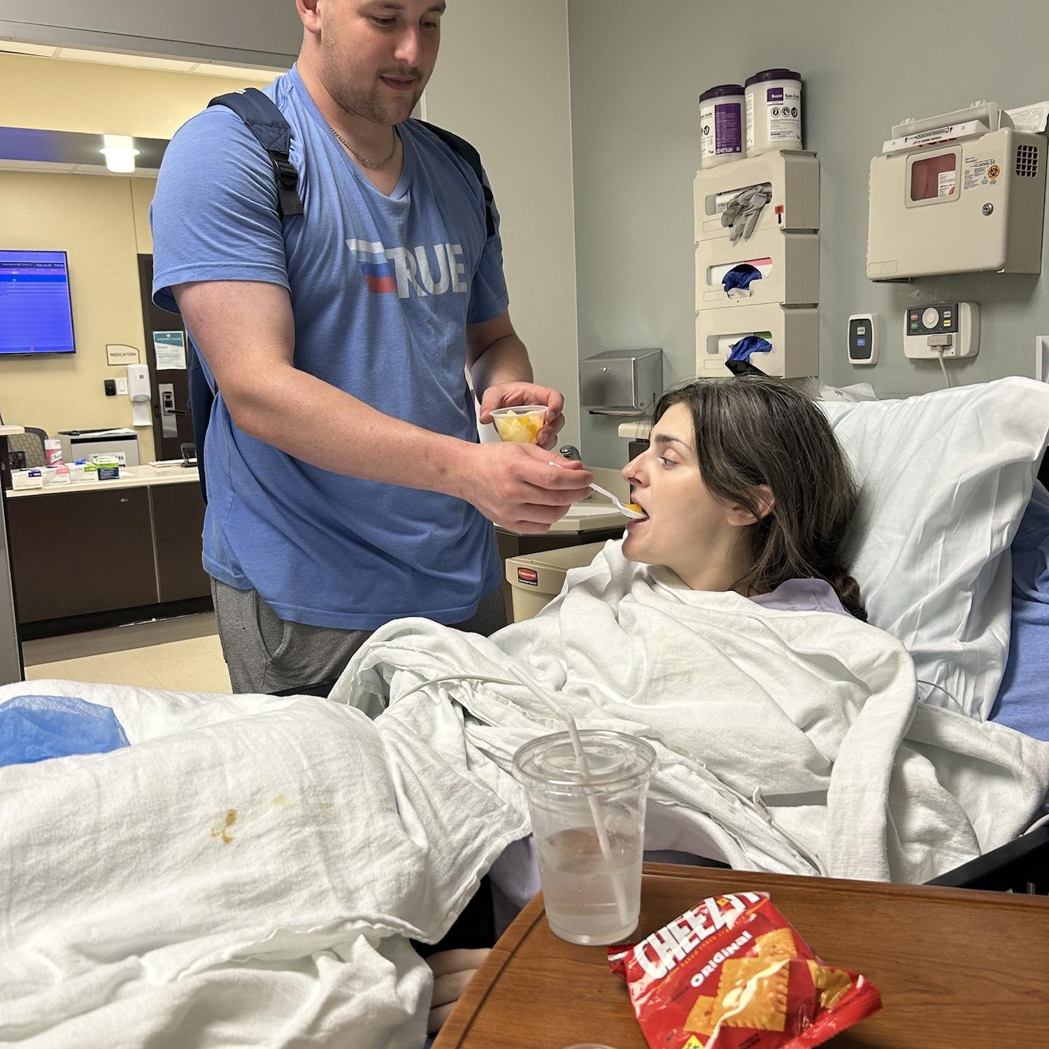 After Jen's ACL surgery :(