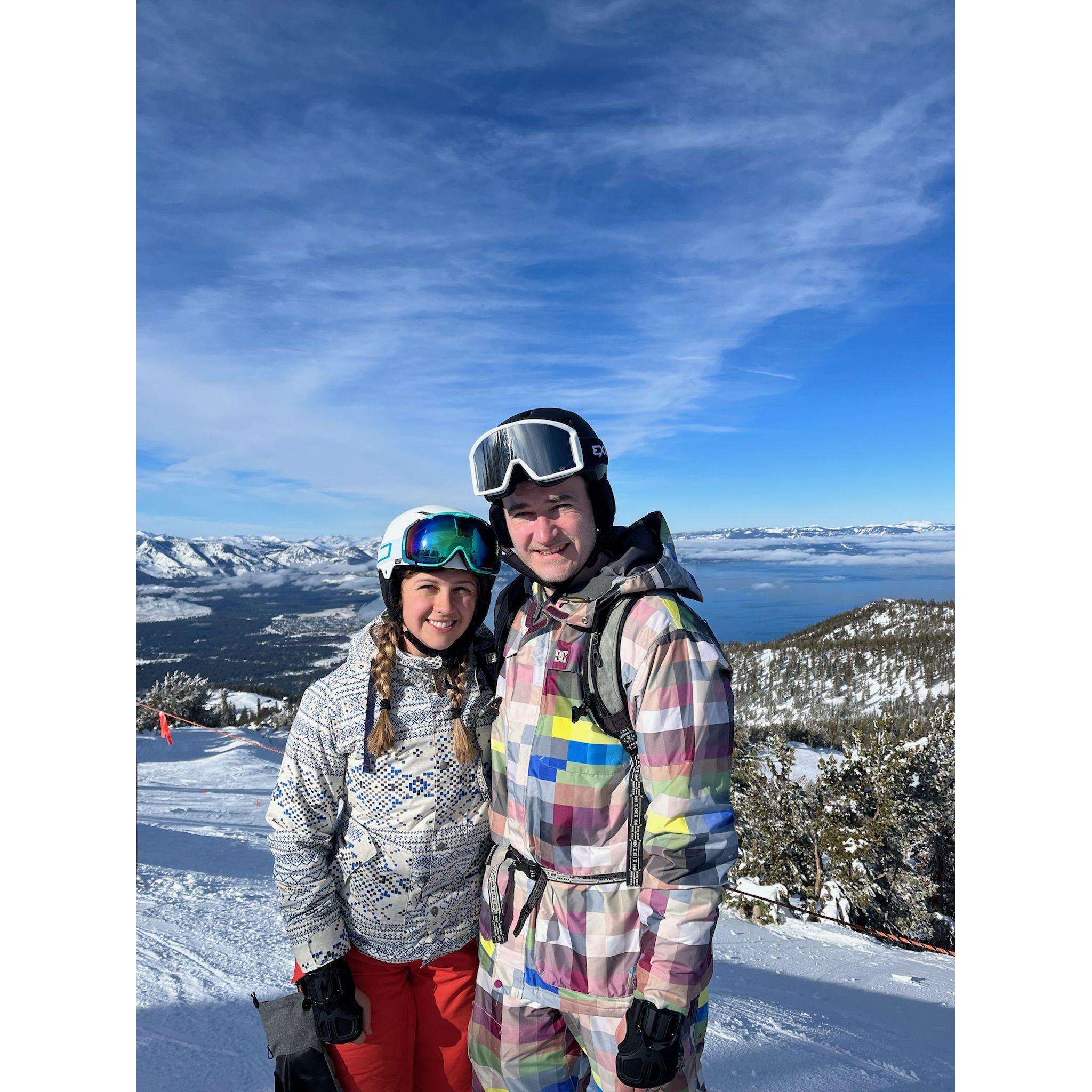 Snowboarding at South Lake Tahoe.