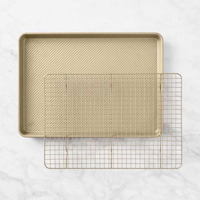 Williams Sonoma Goldtouch® Pro Nonstick Corrugated Quarter Sheet with Rack