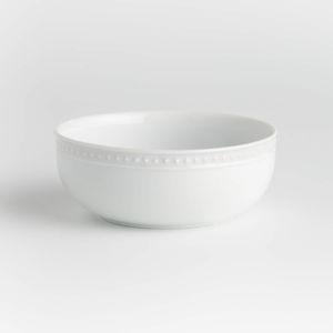 Staccato White Porcelain Cereal Bowl
