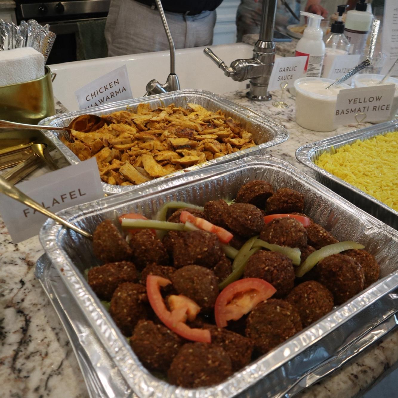 Mediterranean food from a local restaurant continued...(chicken shawarma and falafel)