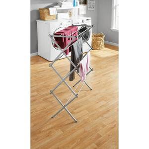 Mainstays Functional and Energy Saving Oversized Collapsible Steel Closets Clothes Drying Rack, Silver