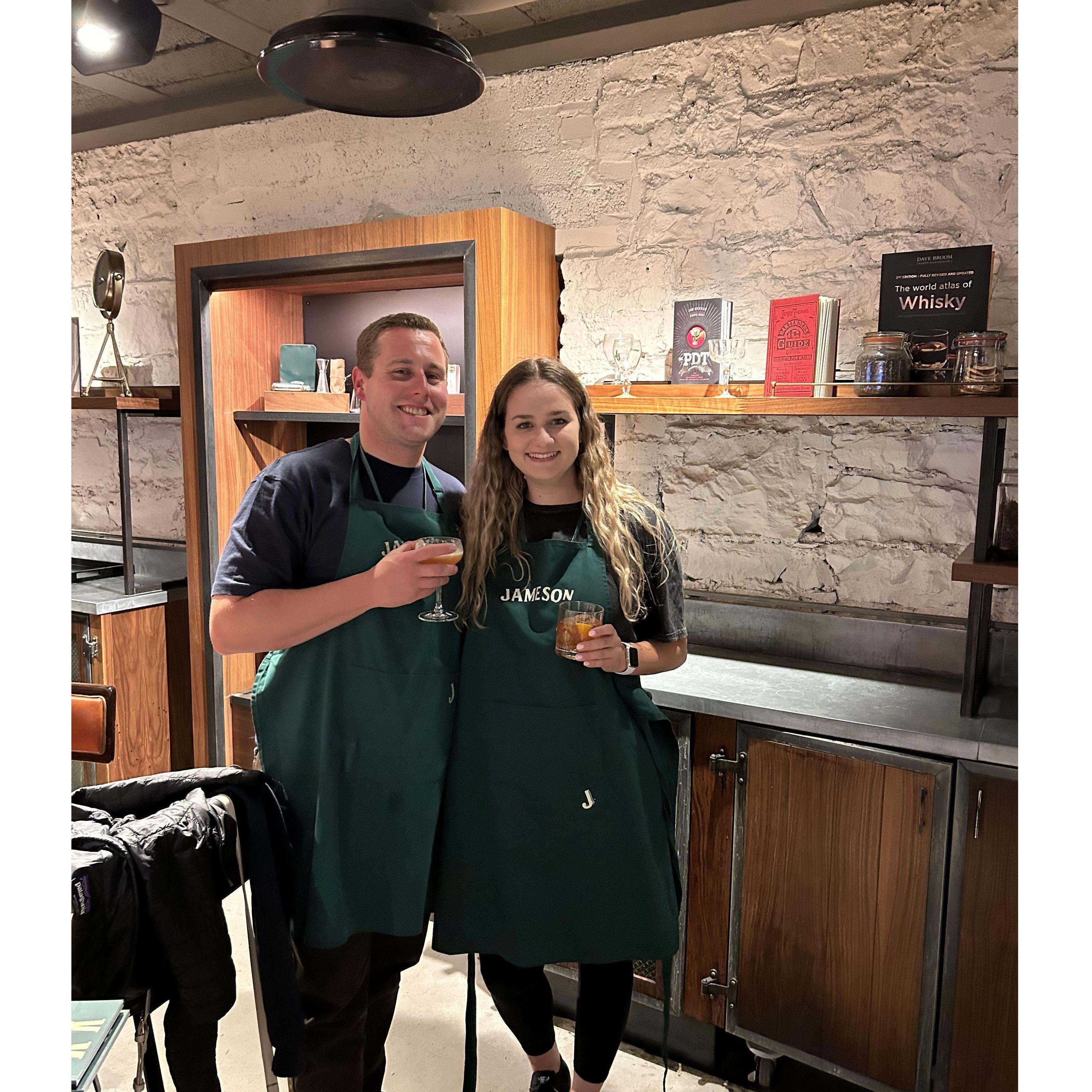 Whiskey making class. Jenna was a big fan of this activity.
