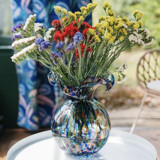 Hibiscus Glass Carnevale Vase