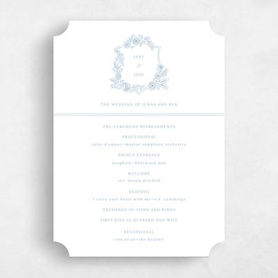 Ticket Wedding Program - Lilah