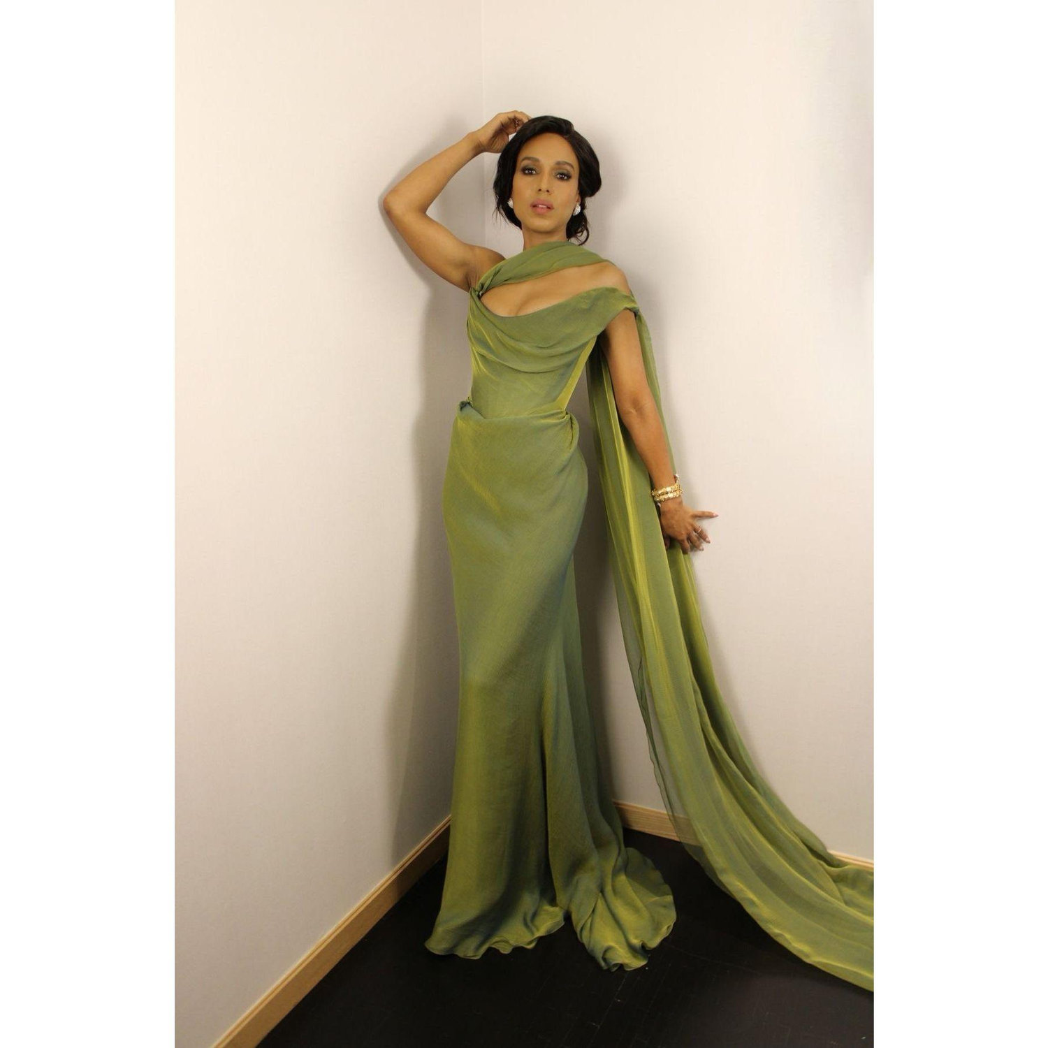 Colorful floor-length dress
