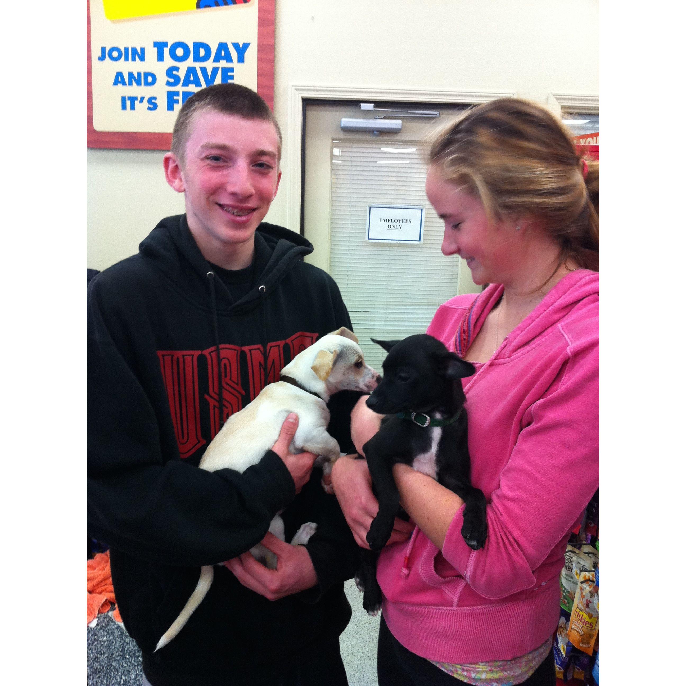 Nick holding baby Oliver the day we got him!
