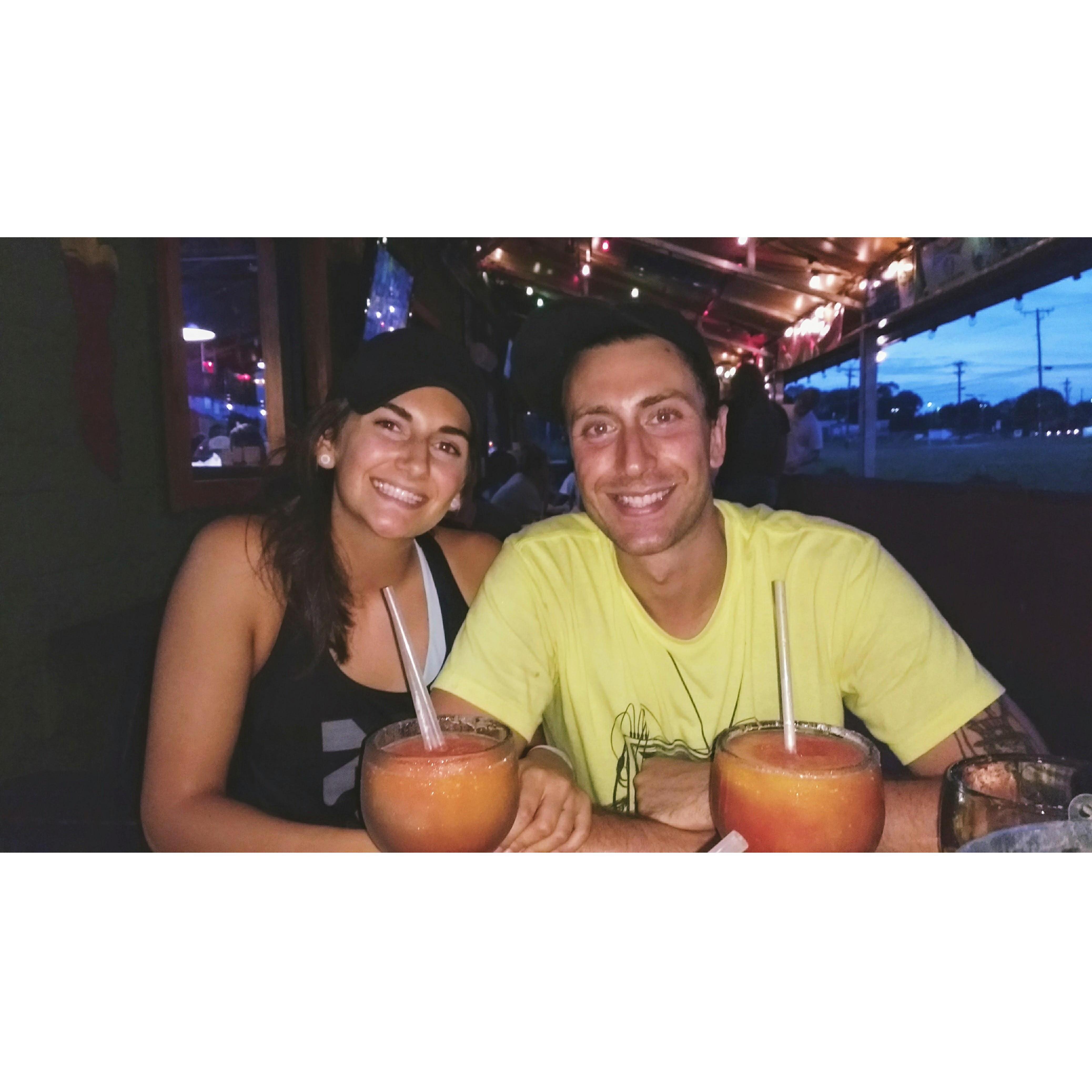 Fuzzy's in Nac, June 2017
This was one of our very first pictures together.