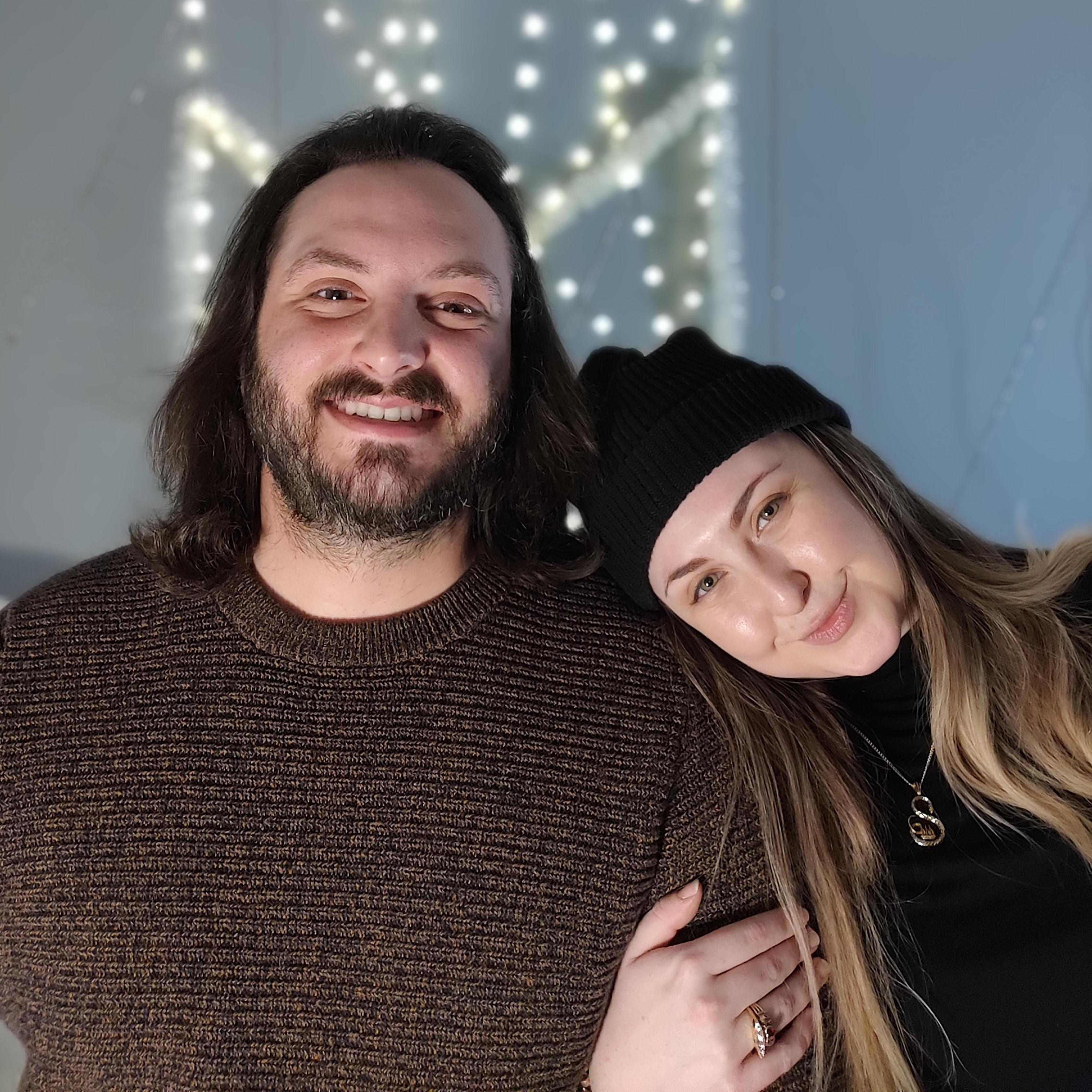 Christmas 2021! Truly the height of our "long hair, don't care" phase.