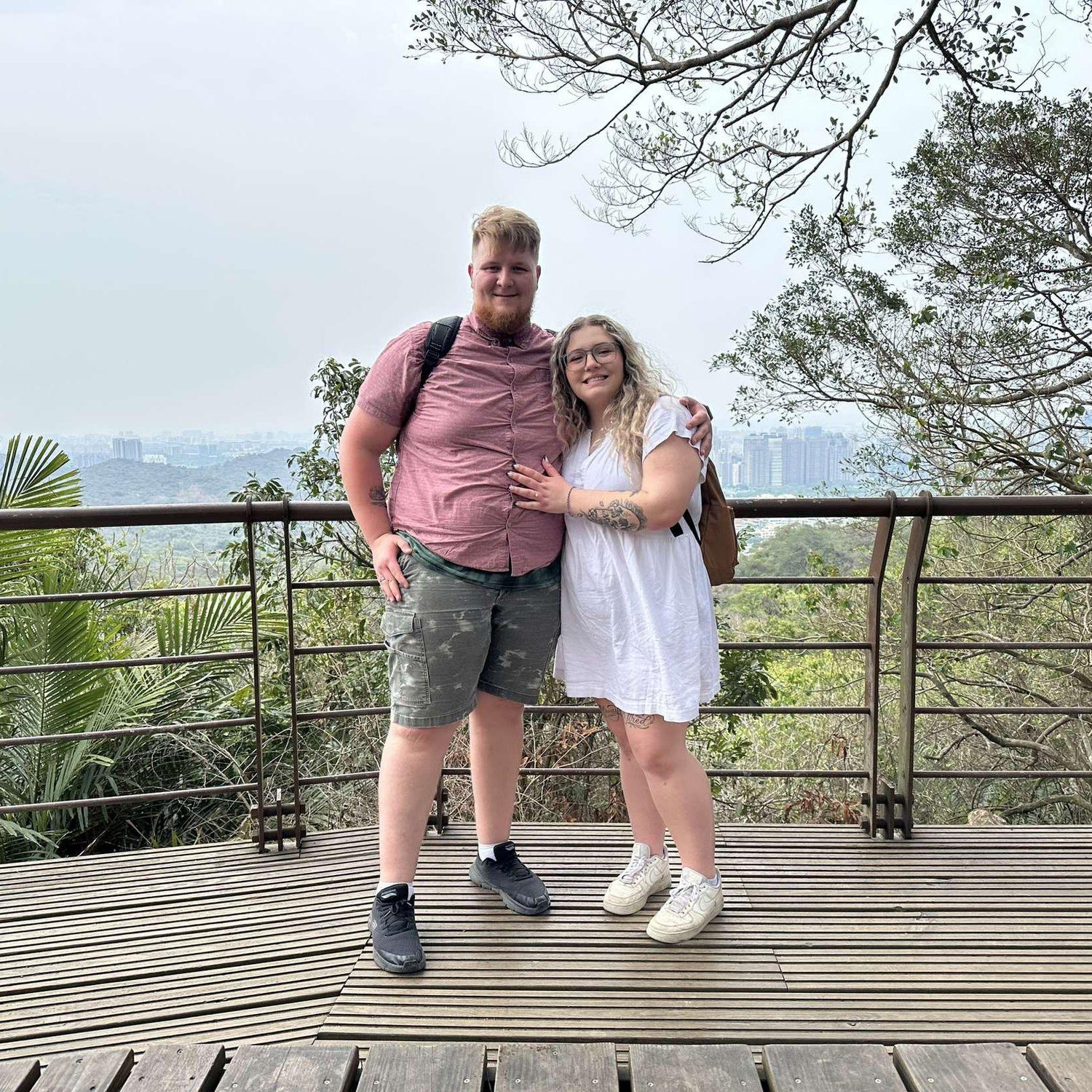 Our first pic together as fiance's in Taiwan!