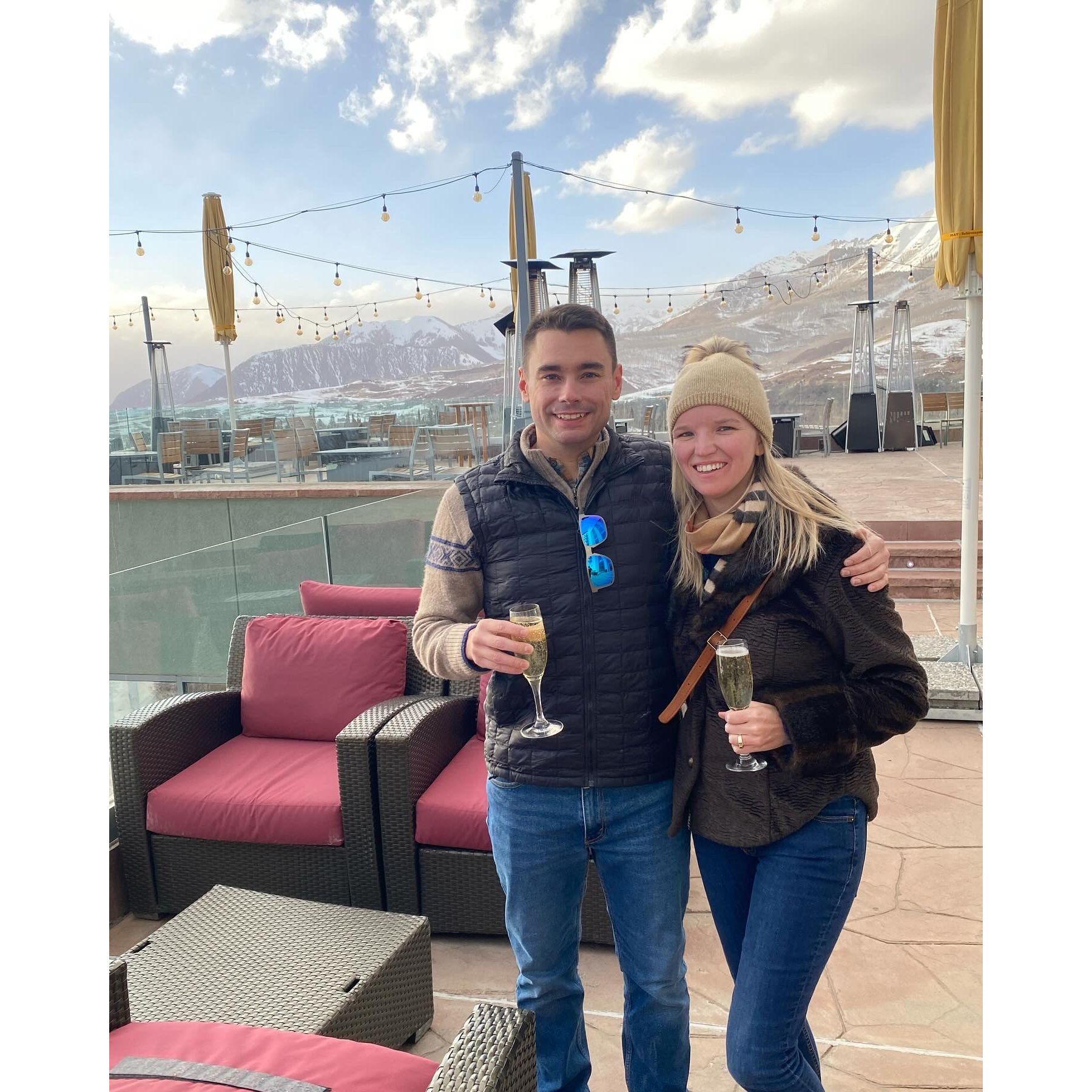 Celebrating our engagement in Telluride!