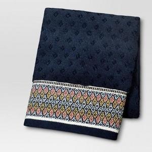 Foulard Border Hand Towels Navy - Threshold™