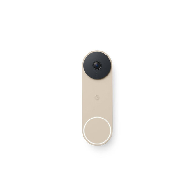 Google Nest Doorbell - Video Doorbell Camera with 2K Video - Works with Google Home - With Gemini - Linen