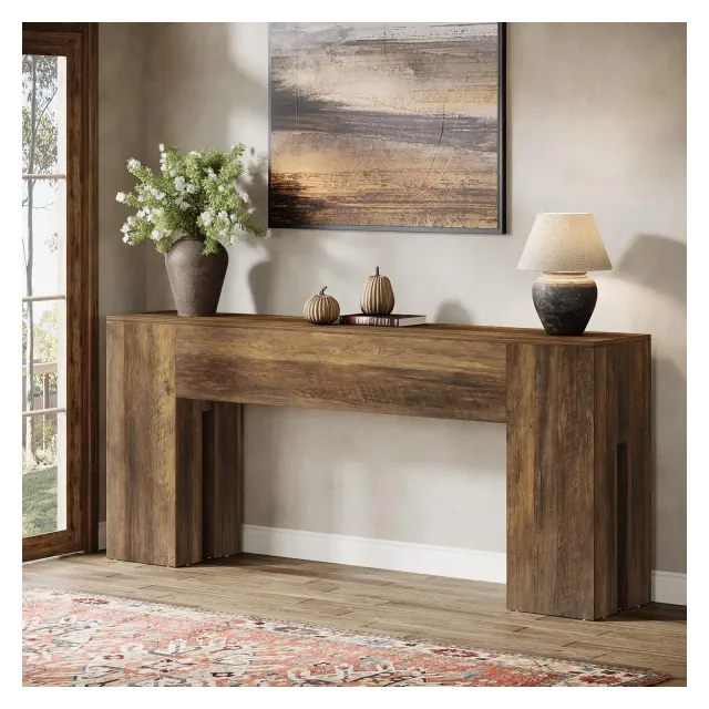 Lantine 71"Long Console Table,Farmhouse Sofa Console Behind Couch, Entry Table for Hallway, Foyer, Living Room
