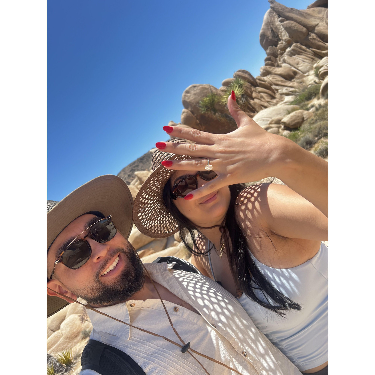 we got engaged in Joshua Tree