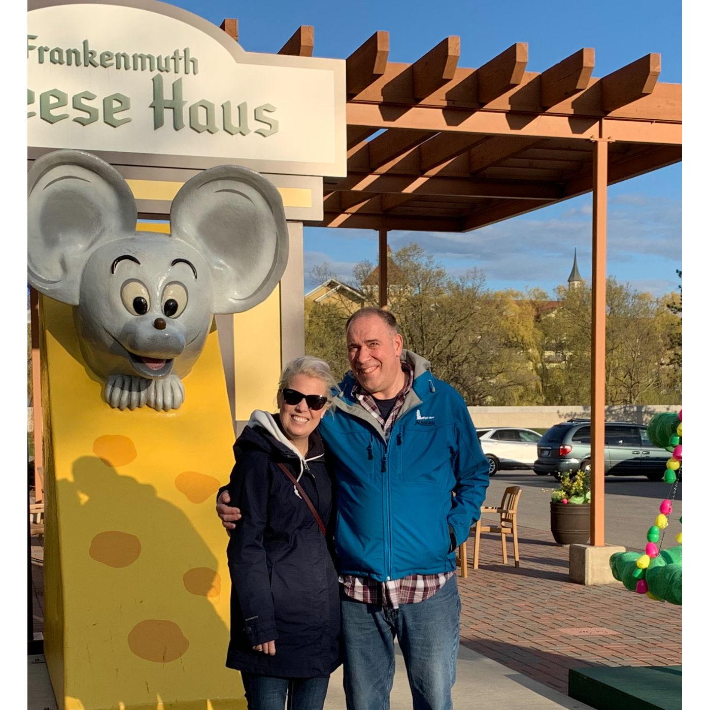 Adrienne & Greg’s first trip to Michigan. Visiting Frankenmuth, home of the largest Christmas store in the USA.
