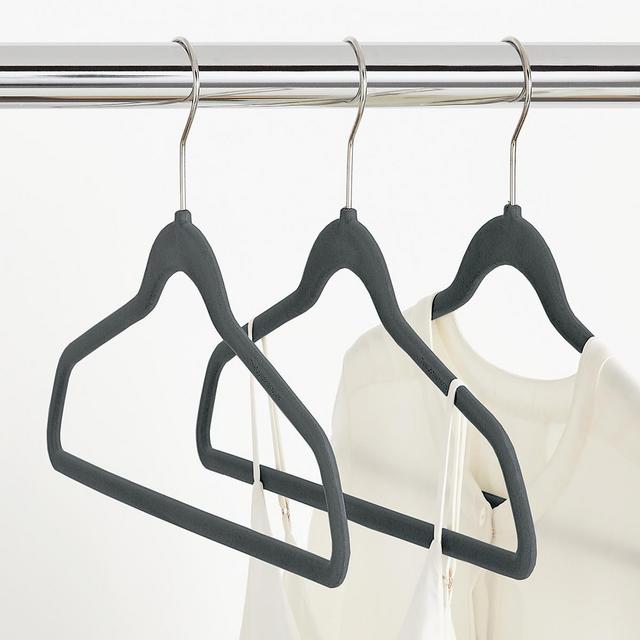 Slate Premium Non-Slip Velvet Suit Hangers Case of 40