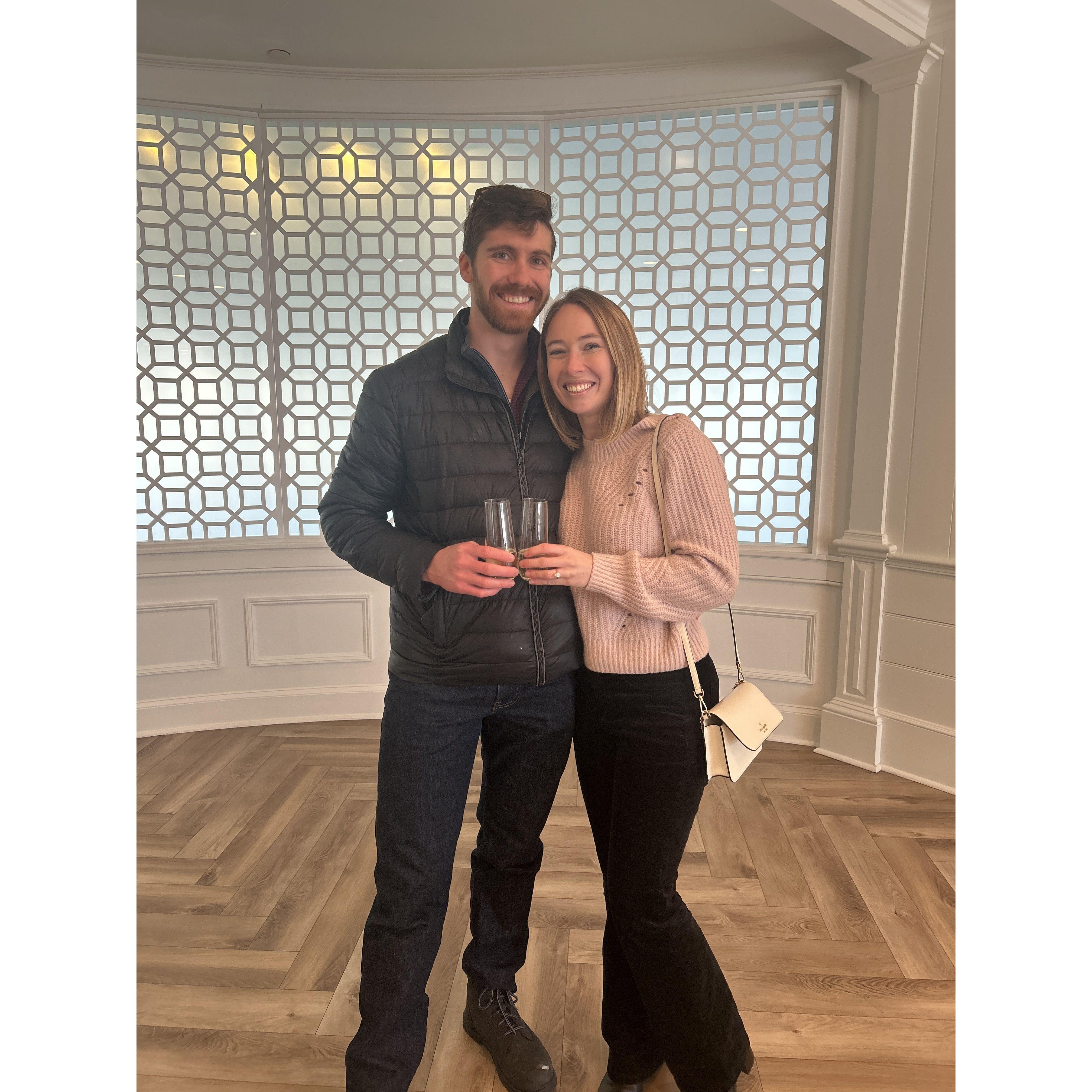 Visiting our wedding venue for the first time