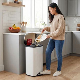 SoftStep® Rectangular Step On Kitchen Trash Can