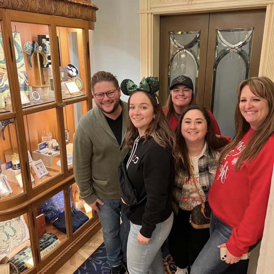 Club 33 with Sam’s mom, sister, and uncle!