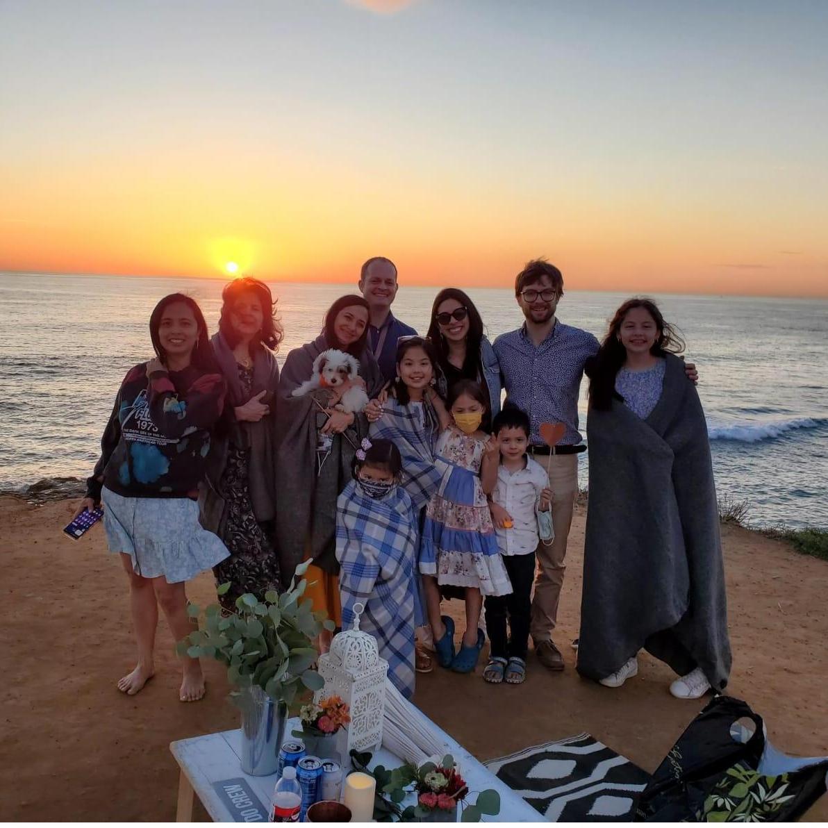 Celebrating our engagement with some of our loved ones.