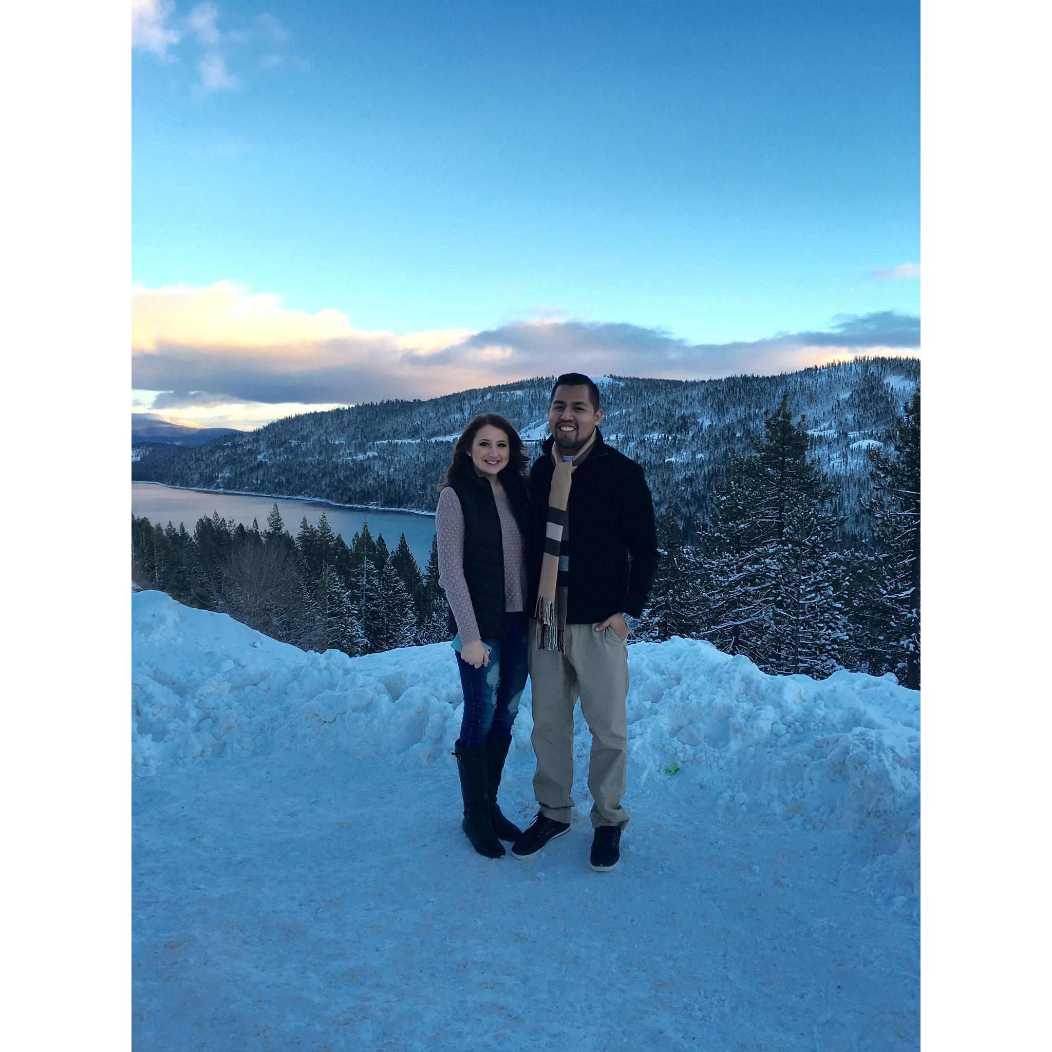 Our first winter together in Reno in 2015
