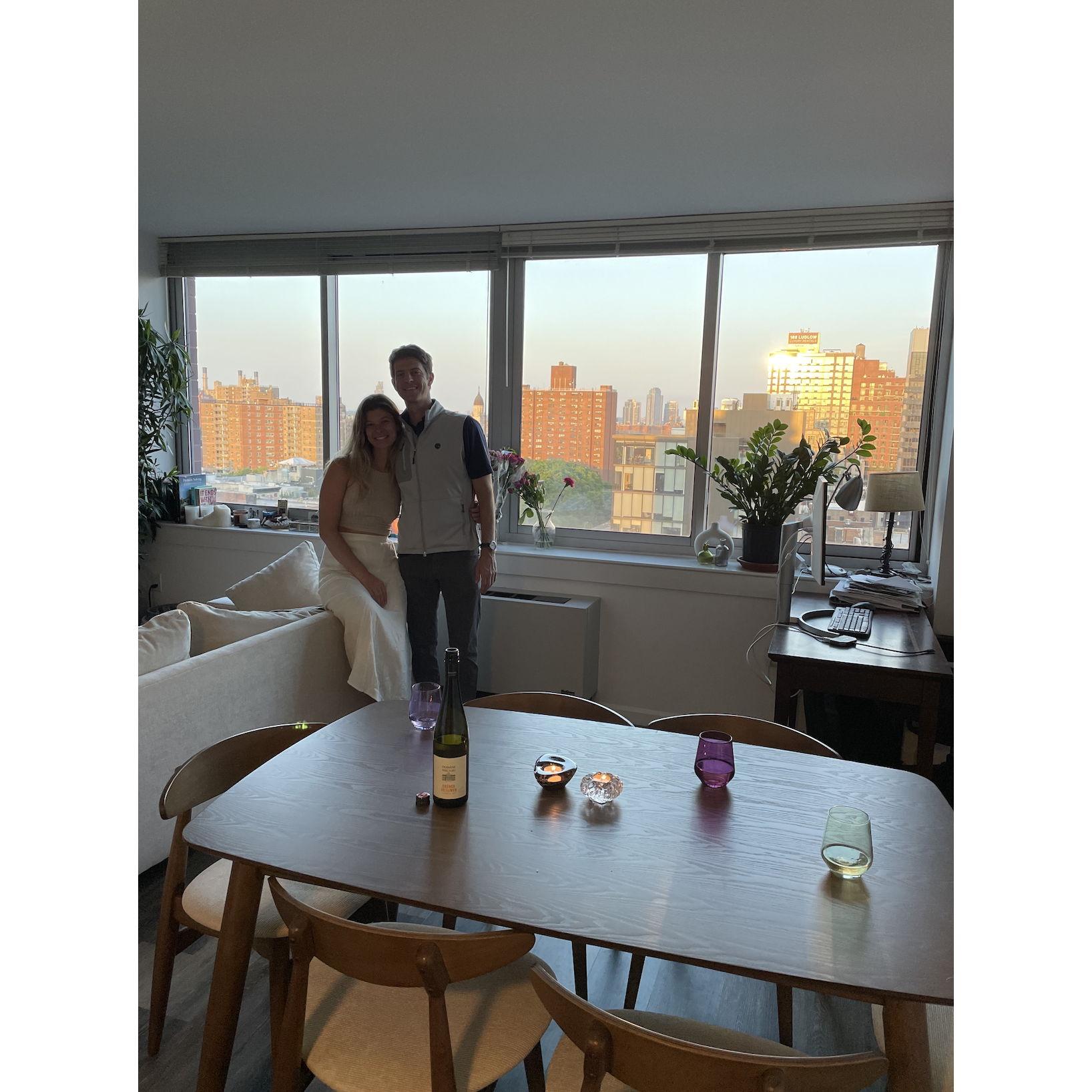 Our first apartment together in NYC