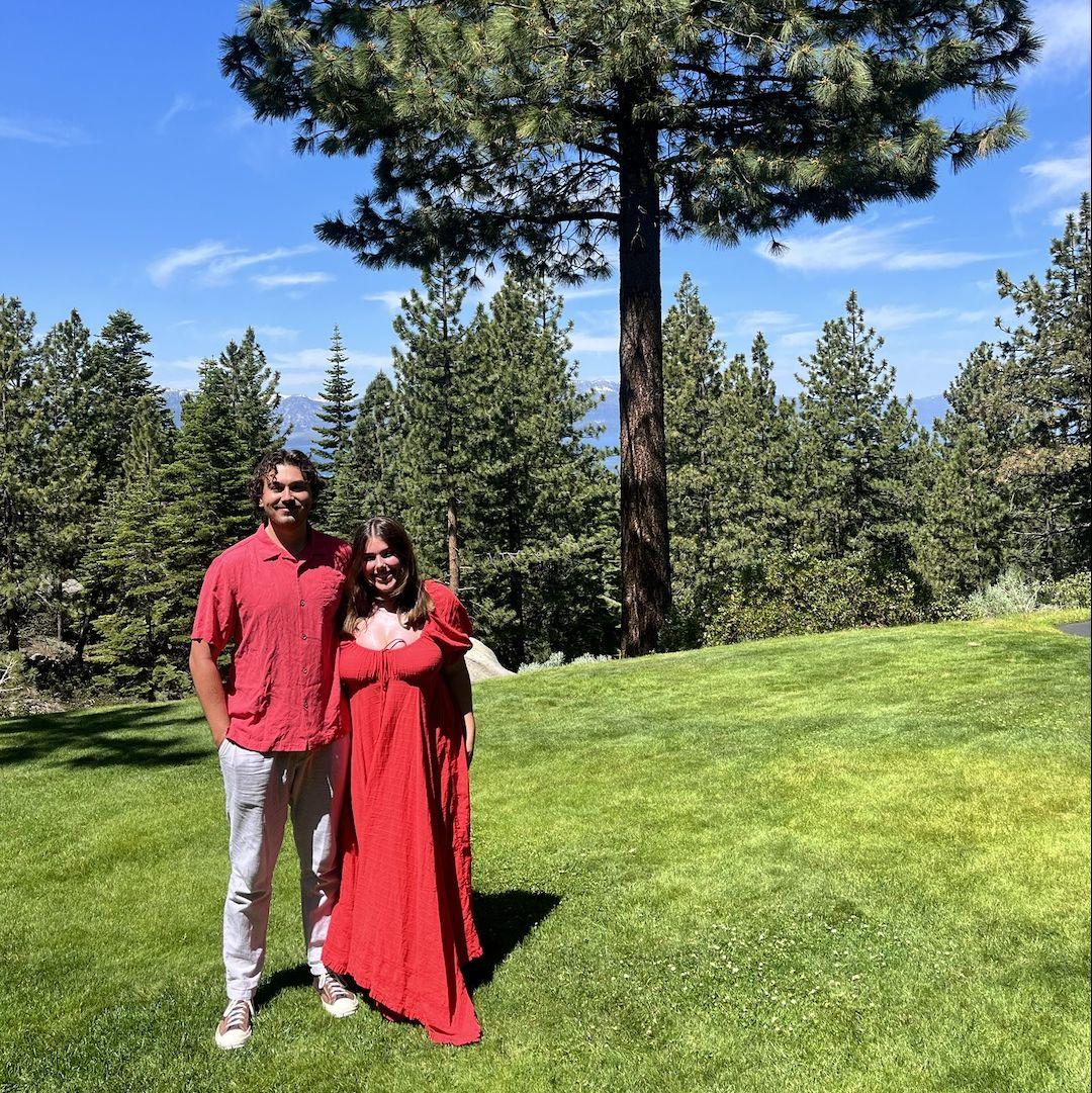 Celebrating the Sands-Daher engagement at Lake Tahoe, California - Spring 2023