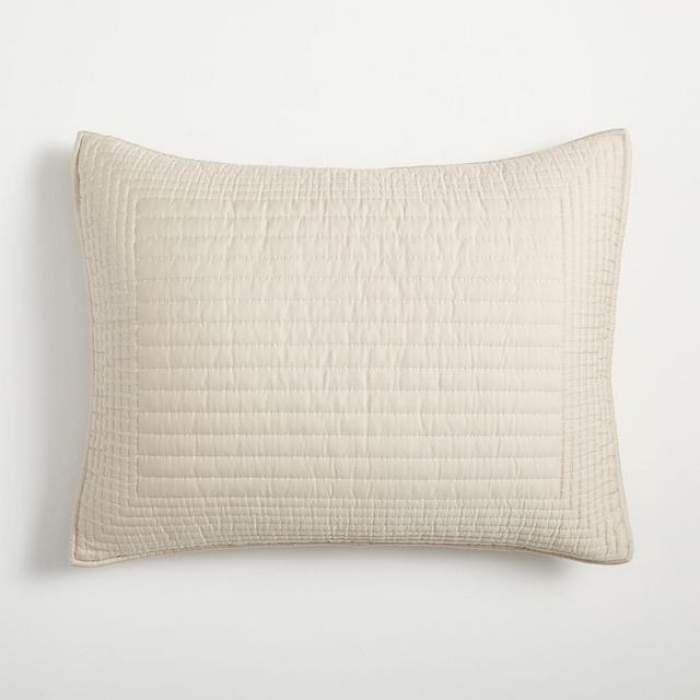 Silky TENCEL Pick Stitch, Standard Sham, Sand