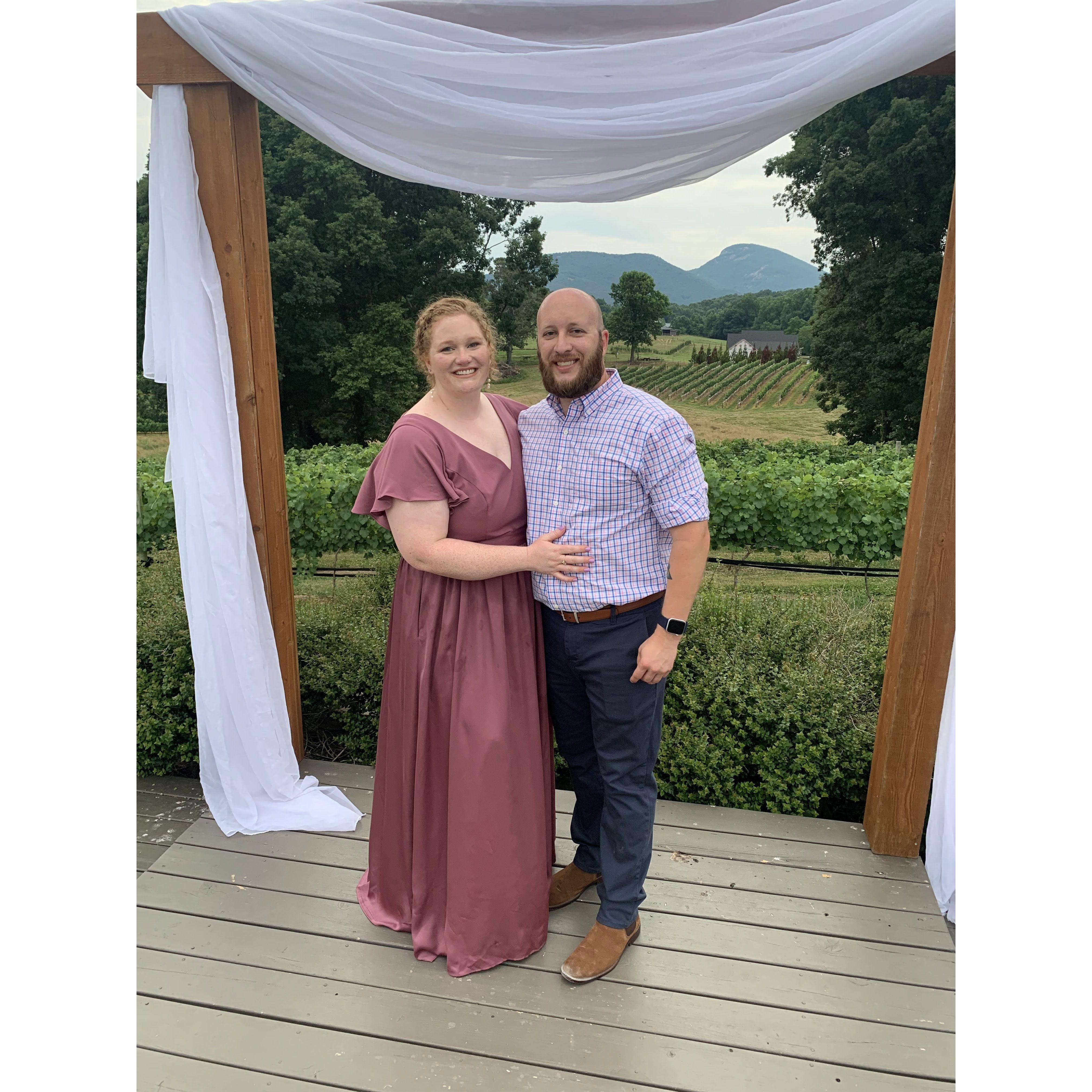 Celebrating our first wedding together (June 2022)