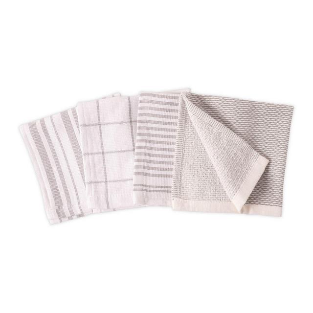 Artisanal Kitchen Supply® 4-Pack Dual Sided Dish Cloths in Grey