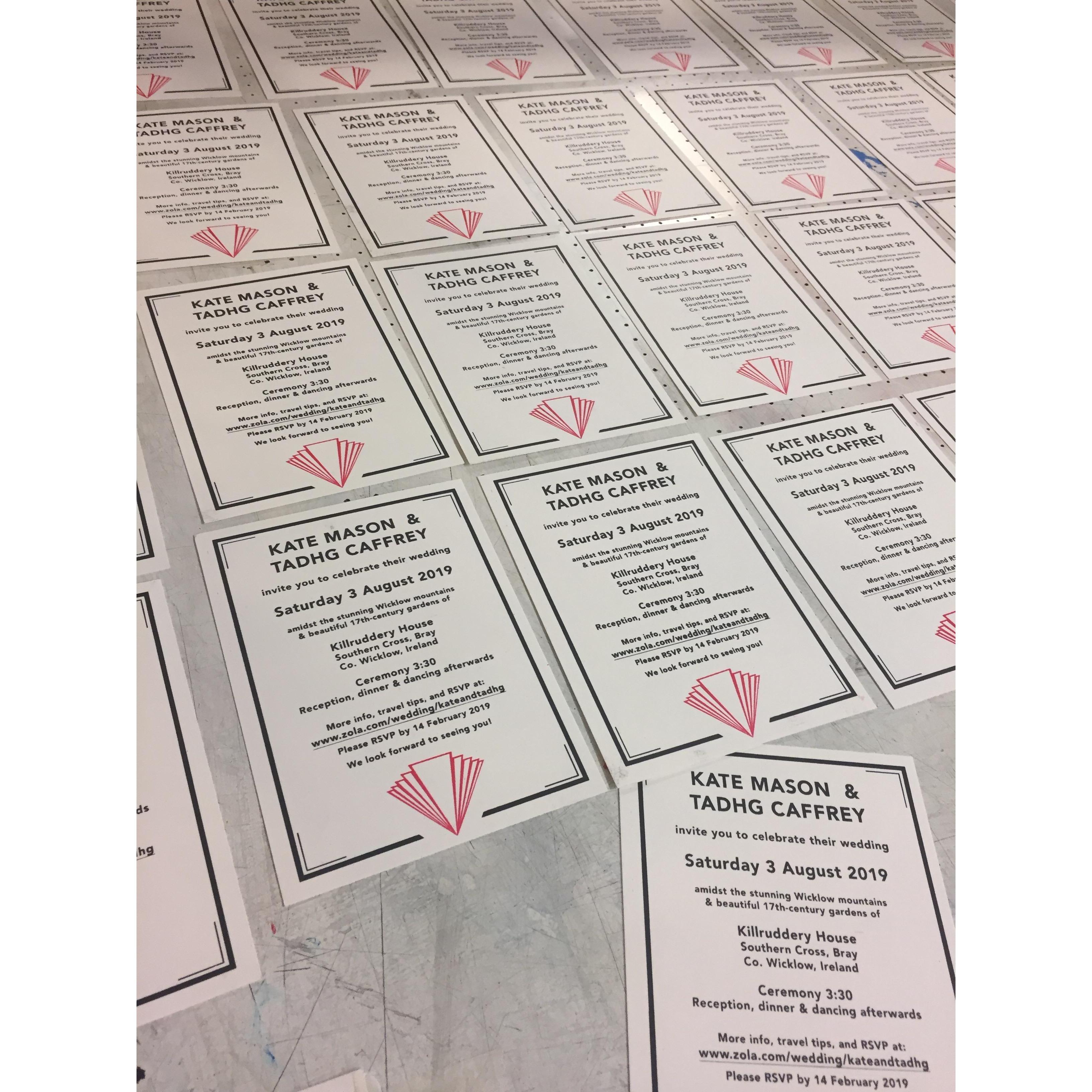 All printed and ready to go!