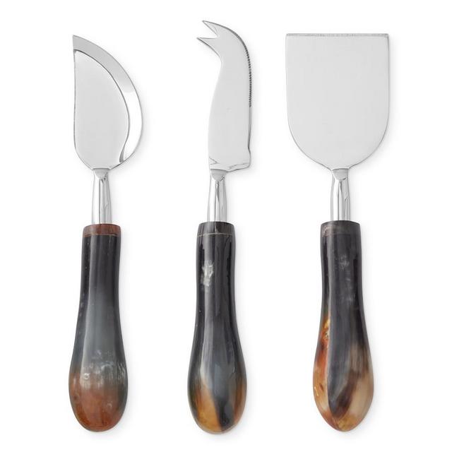 Horn Cheese Knives, Set of 3