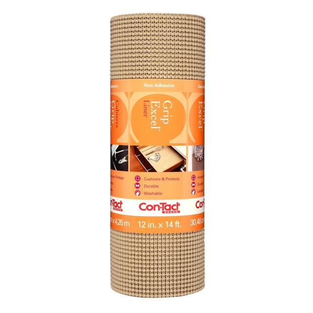 Con-Tact Brand Grip Premium Non-Adhesive Shelf Liner- Excel Grip Taupe (12''x 14')