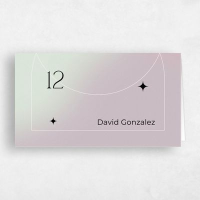 Peach, Orange Wedding Place Card - Kalia