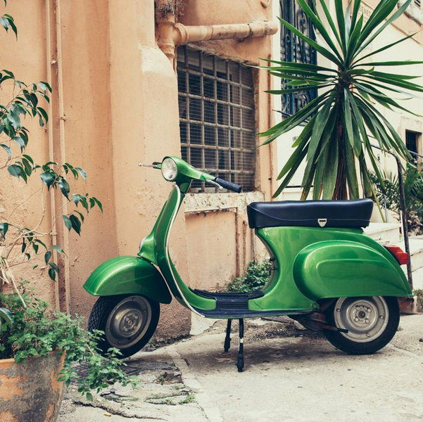 Vespa Rental on our Honeymoon