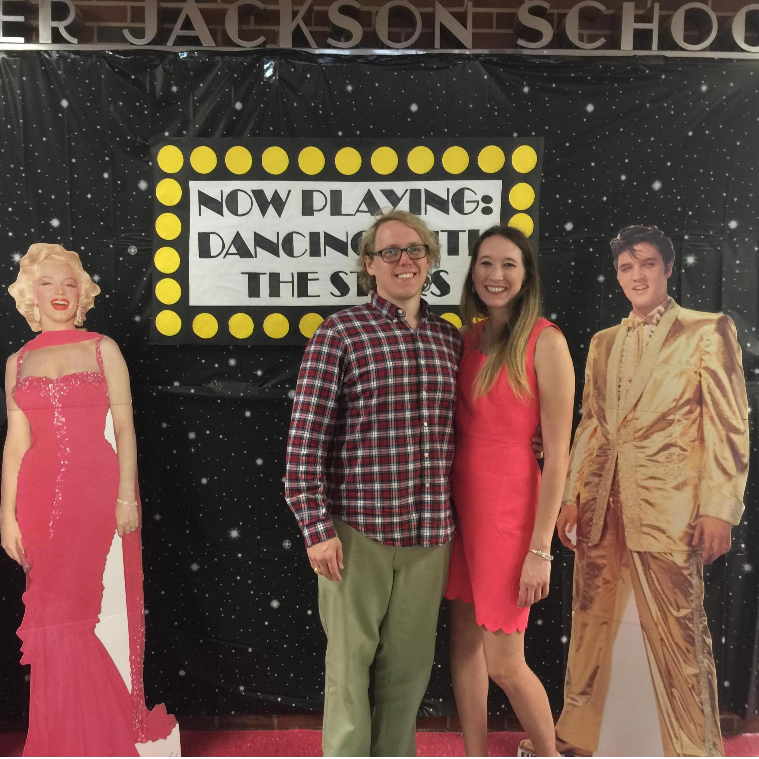 A month after we started dating, Caleb spent one of his days off helping me set up for, and then chaperoned the 8th grade dance! It meant so much to me!