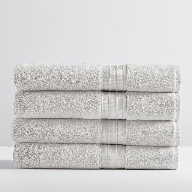Hydrocotton Organic Bath Towels, Set of 4, Gray Mist
