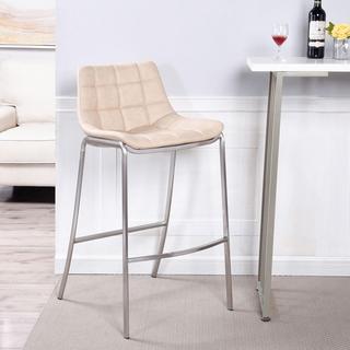 Leather Quilted Bar Stool