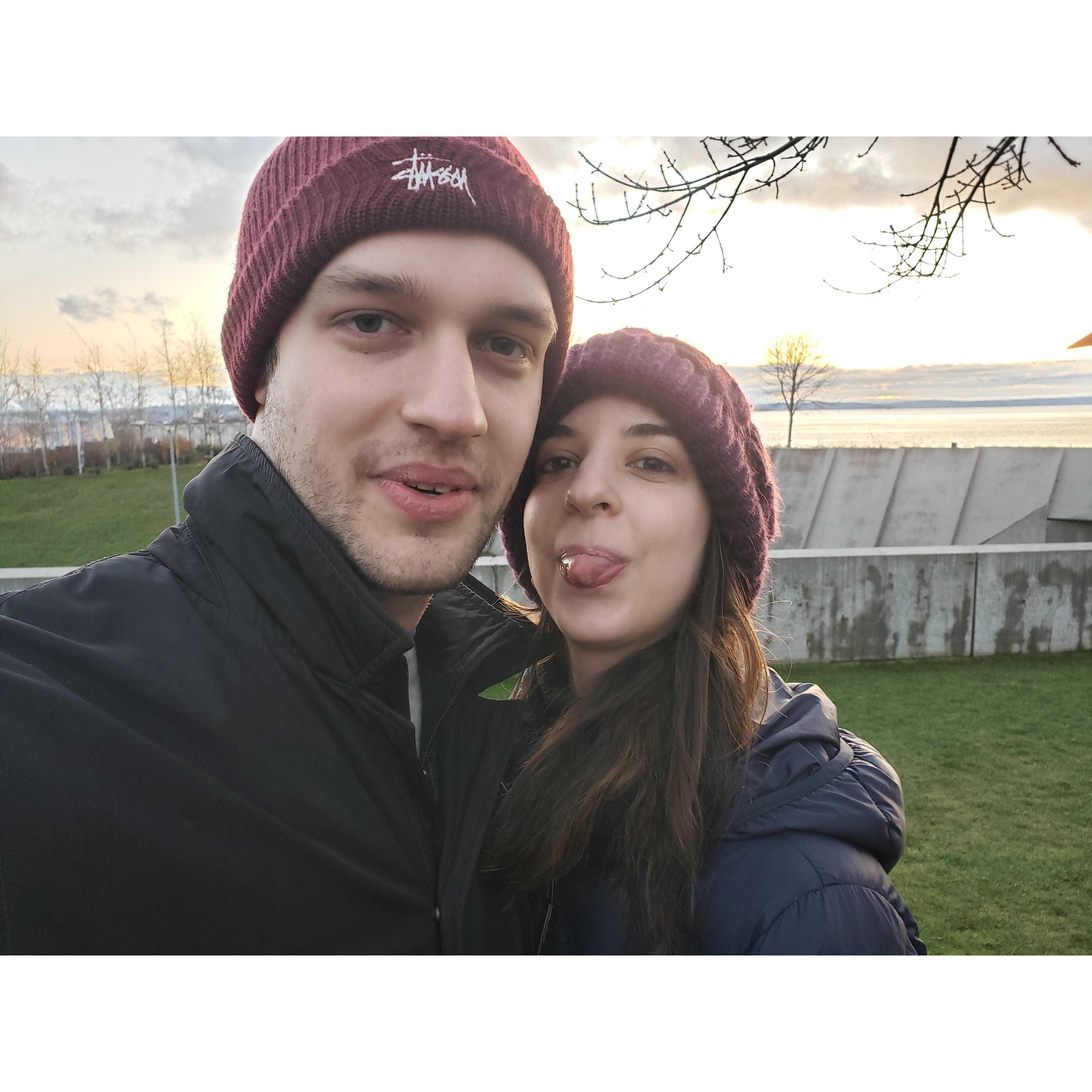 Walking along the coast near our apartment. 🐳🤝