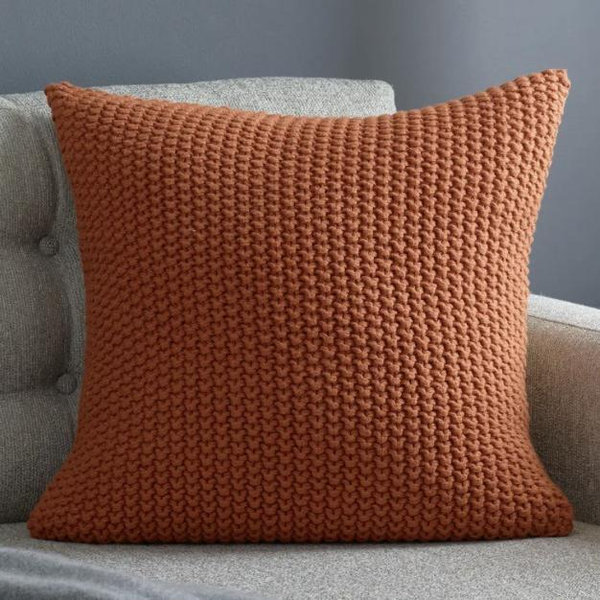 Cotton Fisherman Pillow Cover - Terracotta