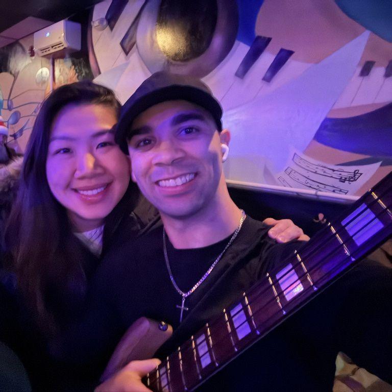 Us at the annual concert where Anthony performed as a bassist!